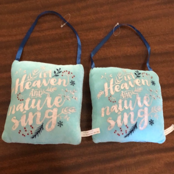 2  Christmas themed soft decorative puffy hanging pillows - Picture 2 of 15